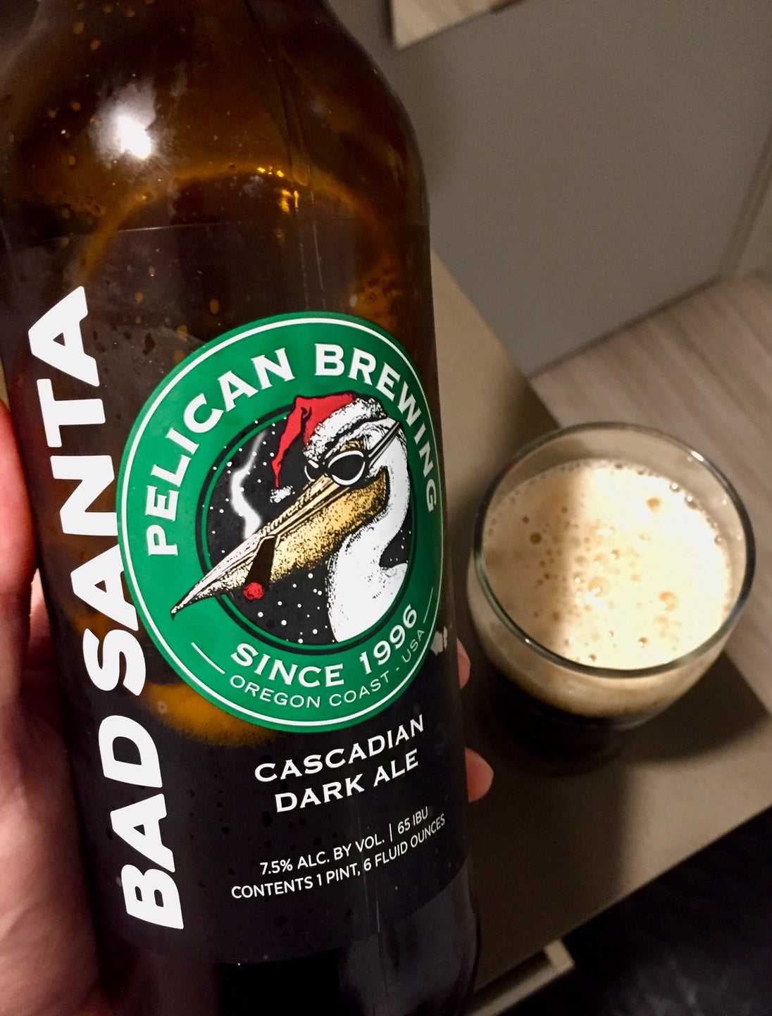 Pelican Brewing Cannon Beach Bad Santa Cascadian Dark Ale Review