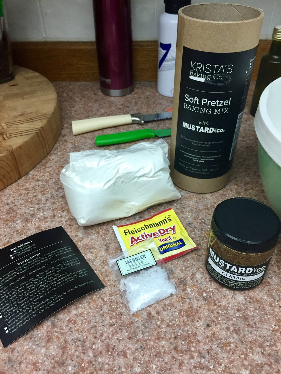 Krista's Co.'s Soft Pretzel Baking Mix with Mustard Co.